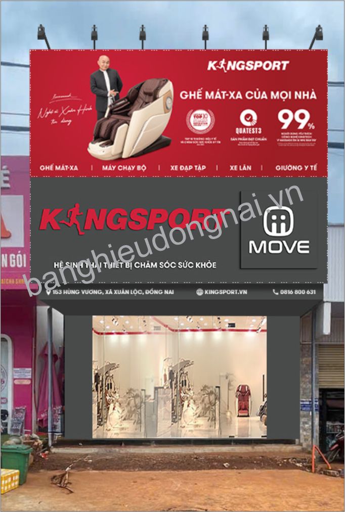 Bản vẽ thiết kế bảng hiệu kingsport xuân lộc