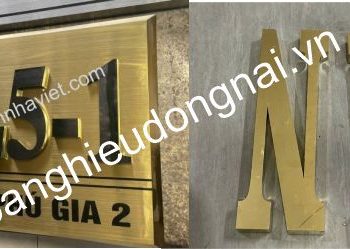 chữ nổi inox vàng đồng Biên Hòa