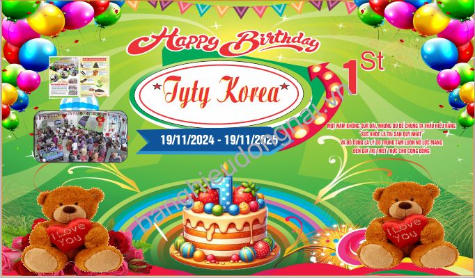 In backdrop khổ lớn cho trung tâm chăm sóc sức khỏe Ty ty KOREA TẠI BIÊN HÒA, ĐỒNG NAI