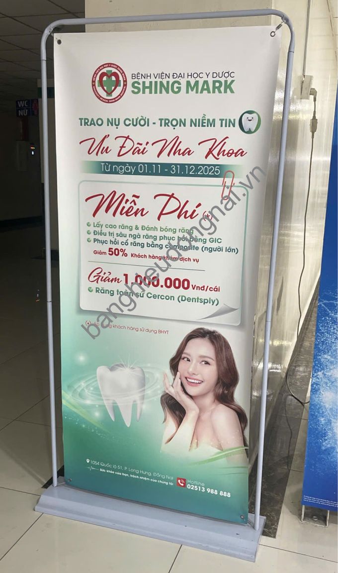in standee cho bệnh viện Sinh mark tại Biên Hòa