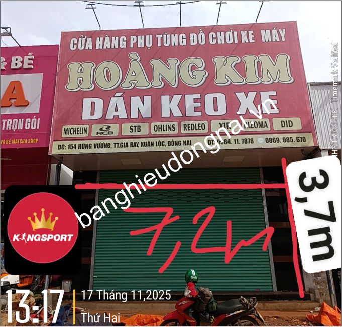Khảo sát mặt băng trước khi thi công bảng hiệu alu chữ nổi Kingsport tại Đồng Nai