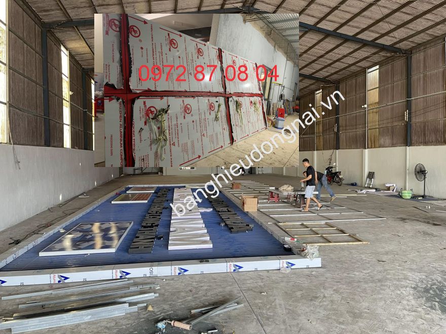 Làm Bảng Hiệu Alu Chữ Nổi Tại Long Thành – Thi Công Đẹp, Bền, Giá Hợp Lý
