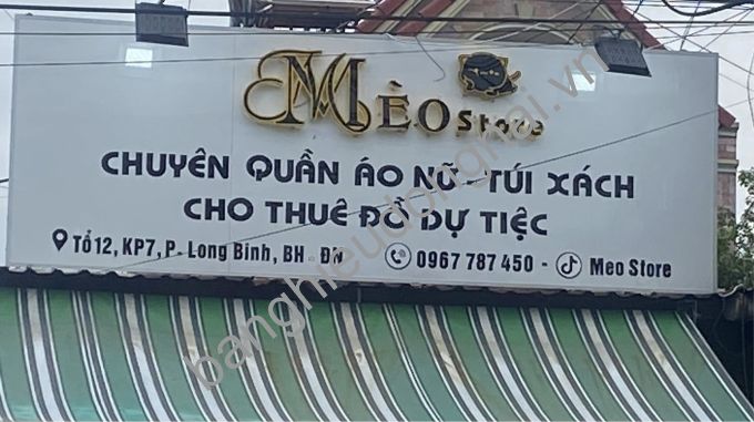 Bảng hiệu alu chữ nổi  Long Bình, Biên Hòa