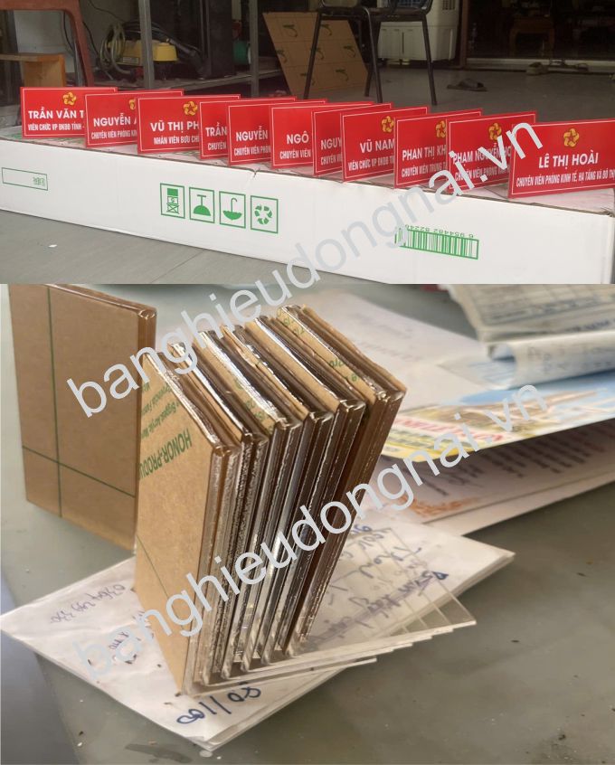 Biển chức danh mica Phường Phước Tân - Biên Hòa