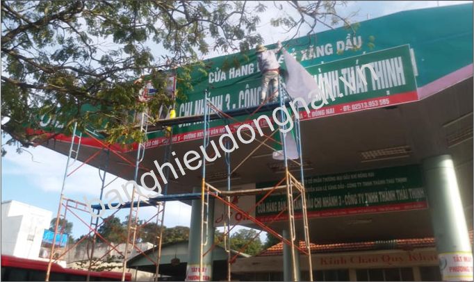 Thi công quảng cáo cho cây xăng Thành Thái Thịnh tại Trấn Biên - Đồng Nai