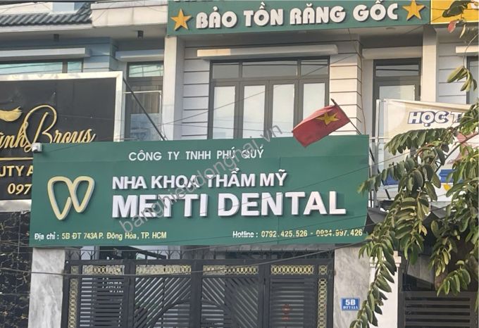 bảng hiệu nha khoa alu chữ nổi tại Thuận An Bình Dương