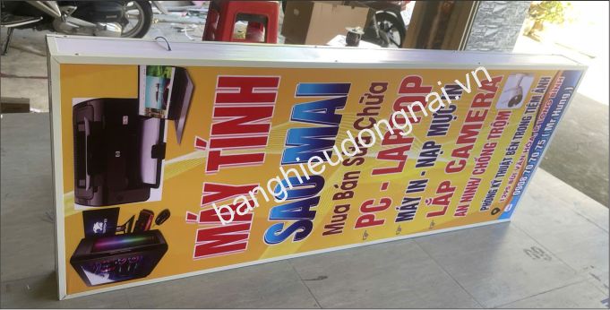 làm hộp đèn quảng cáo cho máy tính Sao Mai tại Long Bình, Biên Hòa