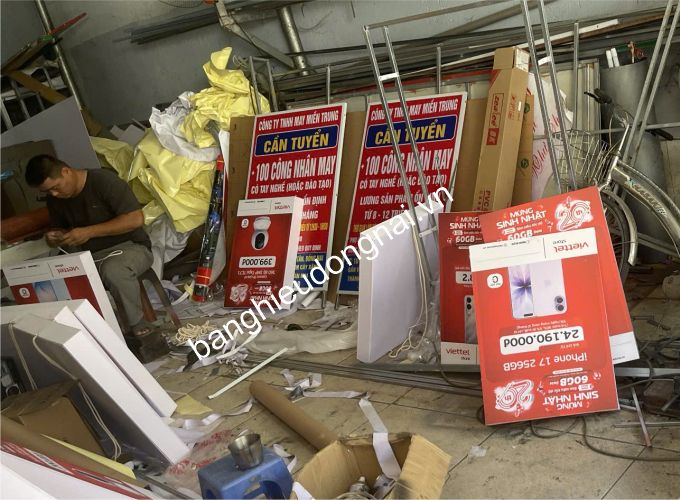 bảng hiệu hộp đèn LED quảng cáo tại Dầu Giây Đồng Nai