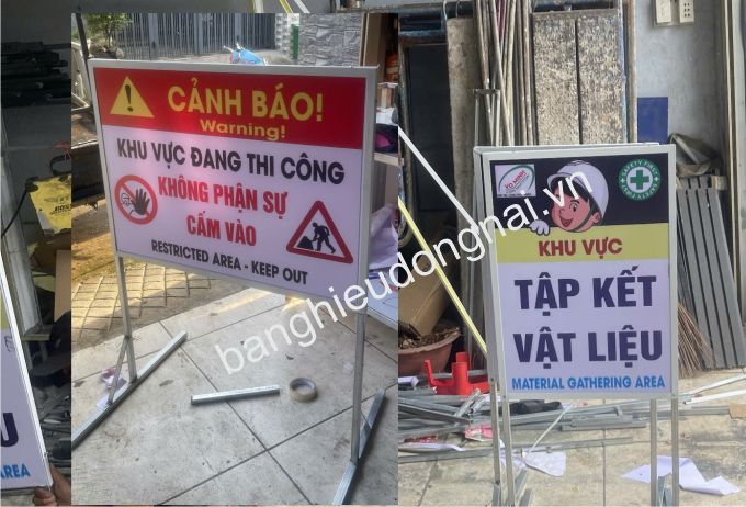 Biển báo công trình KCN Bến cát